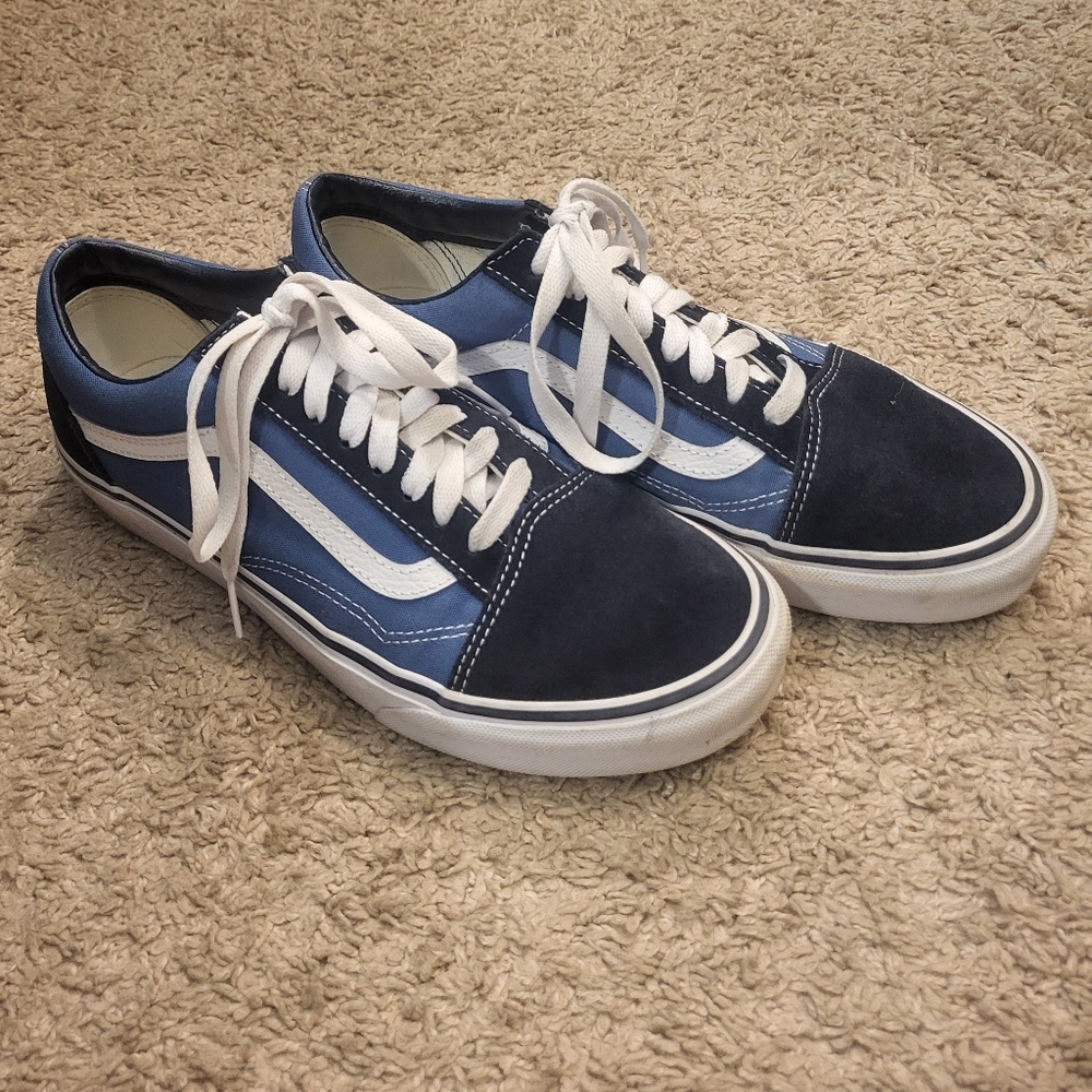 Vans Blue and White Sneakers Classic Style